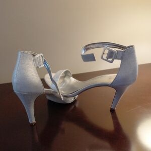 Elegant Silver Glitter Women's Heels 3 Inch
